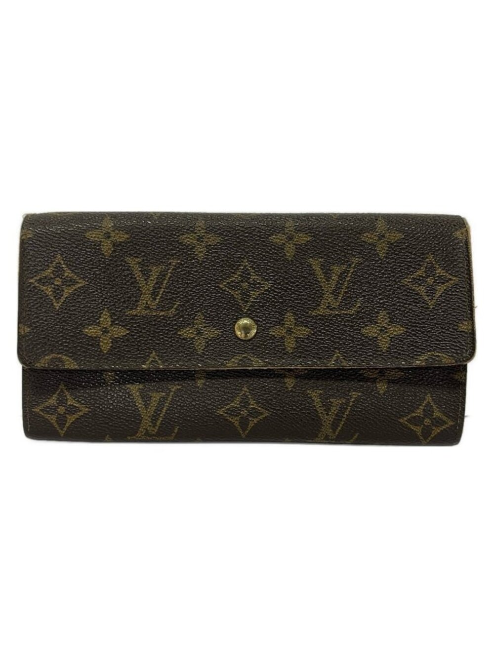 Louis Vuitton Wallet Monogram Pochette Porte Monnaie Credit Leather Coin Purse
